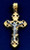 14k Yellow Gold Two Color Crucifixion Pendant 31.56mm Tall.