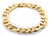 14k Yellow Gold Handmade Figaro Bracelet 12mm Wide And 9 Inches