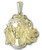 14k Tri-gold Virgo Charm (pendant)