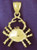 14k Yellow Gold Cancer Charm (pendant)