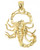 14k Yellow Gold Scorpion Charm (pendant)