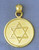 14k Yellow Gold Star Of David 1 Inch High Charm (pendant)