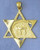 14k Yellow Gold Star Of David 1.67 Inches High Charm (pendant)