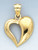 14k Gold 28.95mm Heart Pendant