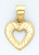 14k Gold 18.5mm Heart Pendant