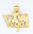 14k Gold I Love Vegas Charm