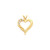 14k Yellow Gold .07 Ct. Genuine Diamond Heart Pendant