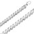 18k White Gold Hand Made Chain 12mm Wide And 28 Inches