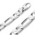 14k White Gold Handmade Figaro Chain 13.3mm Wide And 26 Inches