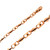 14k Rose Gold 4.7mm Handmade Bullet LinksBracelet 9 Inches