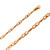 14k Rose Gold 5.0mm Handmade Bullet Links Chain 24 Inches