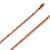 14k Rose Gold 2.6mm Modern Hand Made Chain 16 Inches
