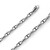 18k White Gold 4.1mm Modern Hand Made Chain 24 Inches