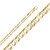 18K Yellow and White Gold Handmade Railroad Chain 8.6mm 26 Inches