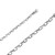 14k White Gold 3.4mm Fancy Hand Made Chain 7 Inches