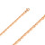 14k Rose Gold 3.6mm Fancy Hand Made Chain 18 Inches