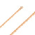 14k Rose Gold 3.6mm Fancy Hand Made Chain 8 Inches