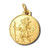 14k Gold 18mm Italian Round St. Christopher Medal