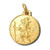 14k Gold 24mm Italian Round St. Christopher Medal