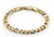 14k Two Tone Hand Made Gold Bracelet 8.3mm Wide 7 Inches