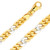 14k Two Tone Hand Made Gold Chain 8.3mm Wide 18 Inches