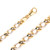 14k Two Tone Hand Made Gold  Bracelet 8.9mm Wide 9 Inches