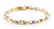 18k Two Tone Hand Made Gold Bracelet 5.8mm Wide 7"