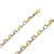 18k Two Tone Gold Handmade Rolo Chain 5.7mm Wide 24 Inches