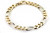 18k Two Tone Hand Made Gold Bracelet 8.8mm Wide 8"