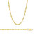 18k Gold Bead Link Chain, 3mm Wide 30 Inches