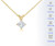 A 14K Yellow Gold 3/4 Carat Princess-cut Diamond Four Prongs Pendant