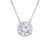 14 White Gold 1/2 Carat Round Diamond Bezel-set Pendant