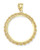 14k Gold 1oz Panda & Kangaroo Coin Rope  Bezel