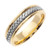 14K  5.5mm Wide Yellow Gold With A White Gold Center  Handmade Wedding Band