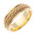 14k Yellow Gold With Center Braided  7mm Handmade Wedding Band