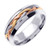 14k Tri-colo Gold  7mm  Handmade Wedding Band