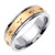 14k Two Tone Gold 7mm Cross Wedding Band