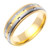 14K  Yellow Gold 6.5mm Wide Two Tone Gold Handmade Wedding Band