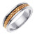 14K  6mm Wide Two Tone Gold Handmade Wedding Band