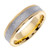 14K  Yellow Gold 6mm Wide Yellow Gold With White Gold Handmade Wedding Band