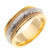 14K  8.5mm Wide Yellow Gold With White Gold Handmade Wedding Band