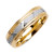 14k Yellow Gold  6mm Wide Yellow Gold With White Gold Handmade Wedding Band