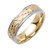 14K Yellow Gold With White Gold 6mm Screw Pattern Handmade Wedding Band