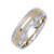 14K  6mm Wide White Gold With Yellow Gold Handmade Wedding Band