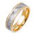 14K Yellow Gold With White Gold 6mm Handmade Wedding Band (1143)