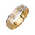 14K  5mm Wide Yellow Gold With White Gold. Handmade Milgrain Wedding Band