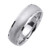 14K White Gold 6.5mm Wide Brushed Finish Center With A Polished Edge  Wedding Band