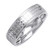 14K White Gold 6mm Wide Checker Pattern With Milgrain Edge Wedding Band