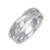 14K White Gold 6mm Wide Diamond Pattern Wedding Band