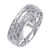 14K White Gold 7mm Wide Marquis Pattern Wedding Band